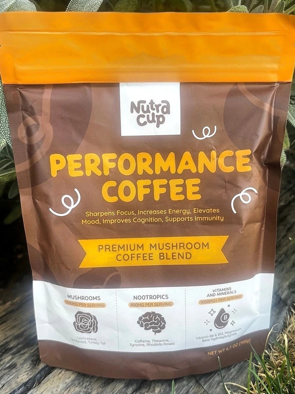 NutraCups Performance Coffee Mushroom Coffee Blend